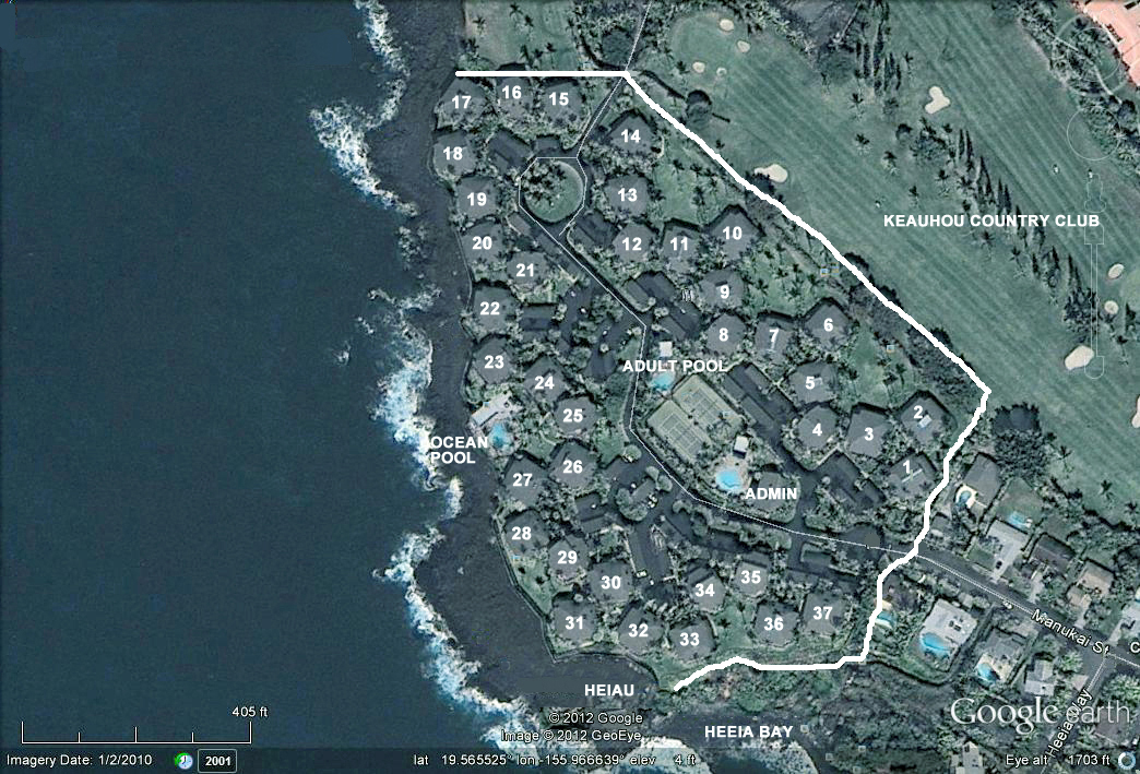 Google Earth satellite view of Kanaloa
